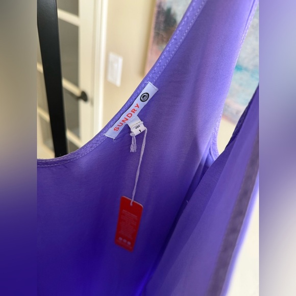 New Anthropologie Sundry Slip Tank Midi Dress in Purple Women’s size 1 or Small - Picture 5 of 7